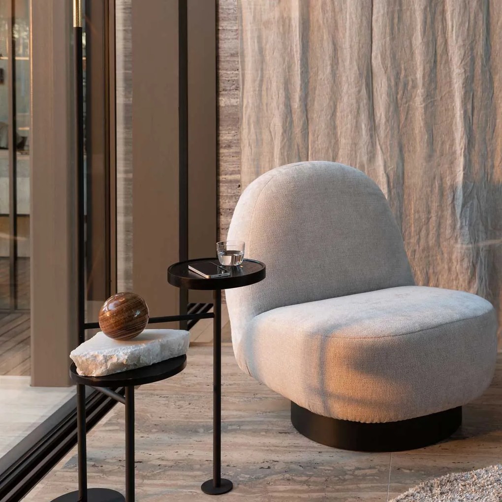 Zuiver Eden Sand Ronde Fauteuil Draaibaar Zandkleur