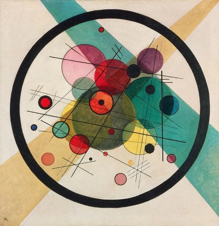 Kunstreproductie Circles in a Circle, Wassily Kandinsky