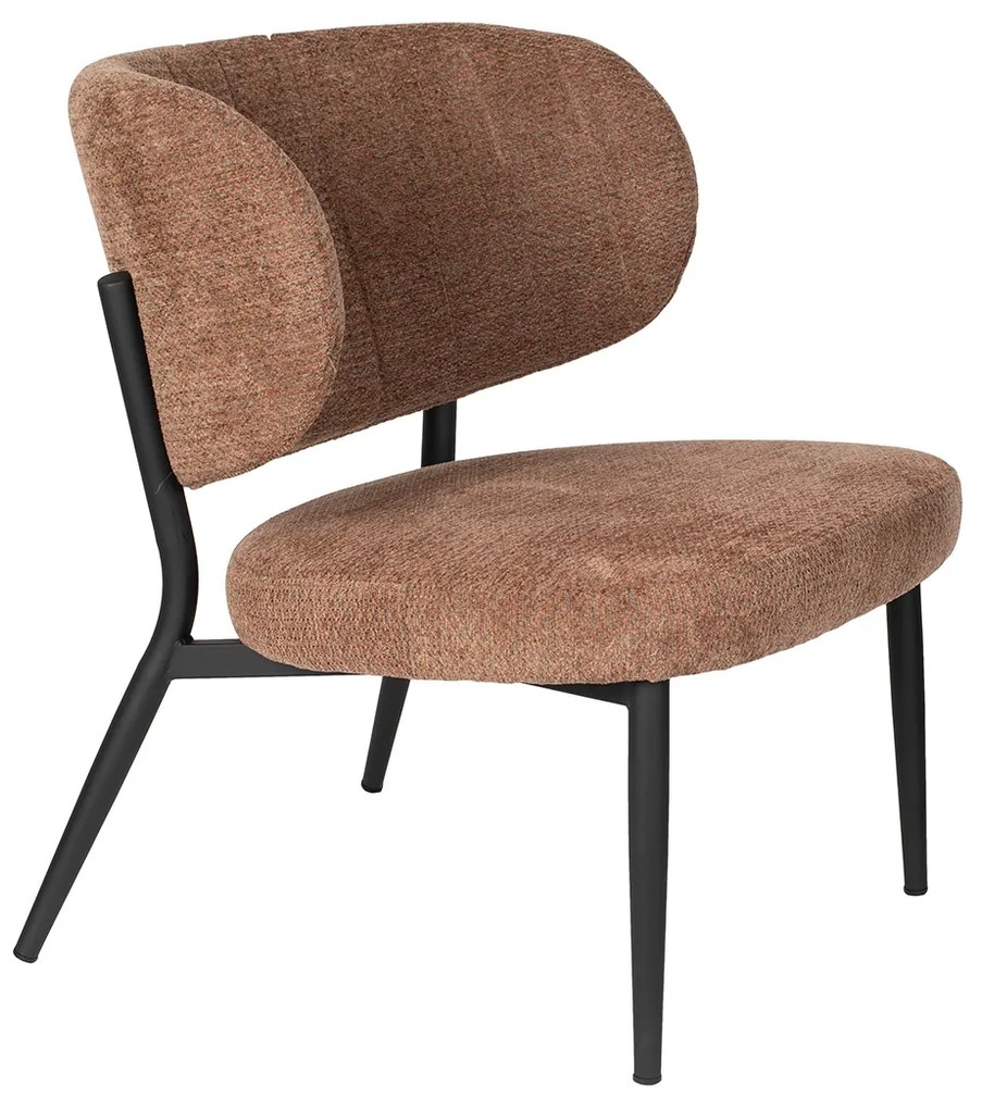 Bruine Fauteuil Met Ronde Rugleuning