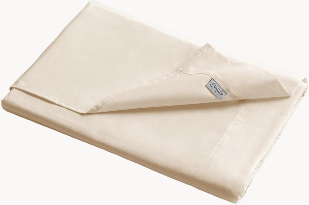 Katoenen perkal laken Cream