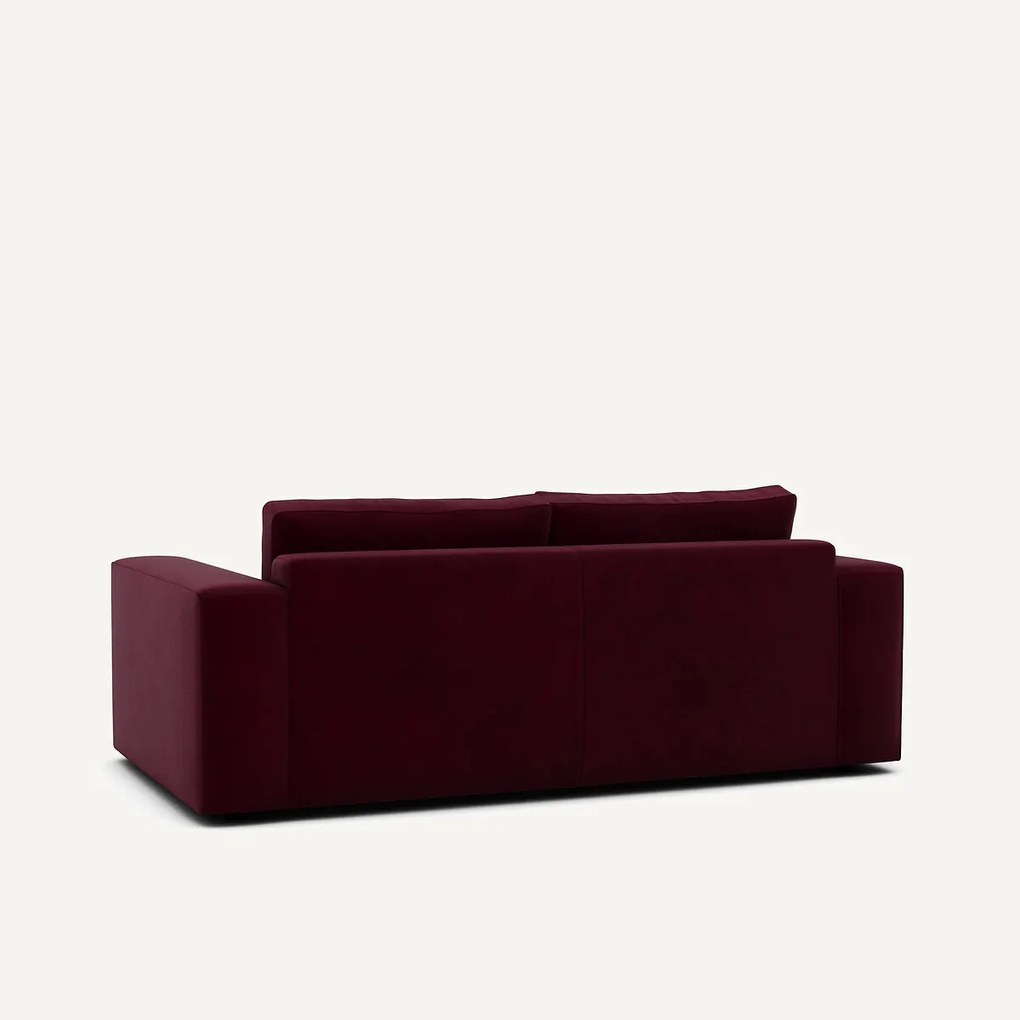 Compacte bank 3-zit in fluweel, Skander