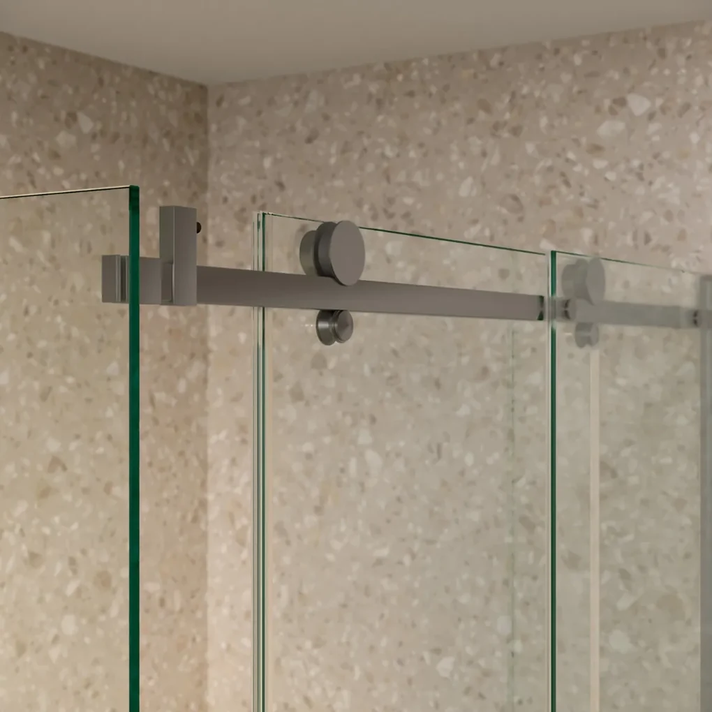 Saniclear Supreme douchecabine 100x90cm verouderd ijzer - gunmetal