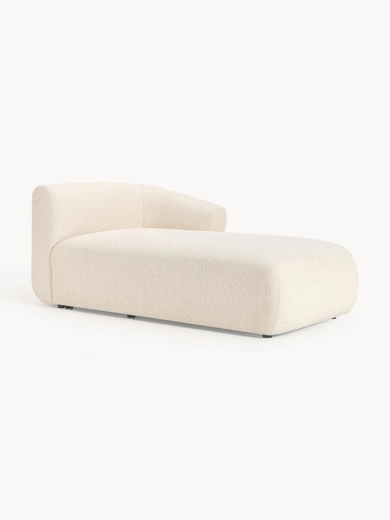 Chaise longue hoekmodule Sofia uit bouclé