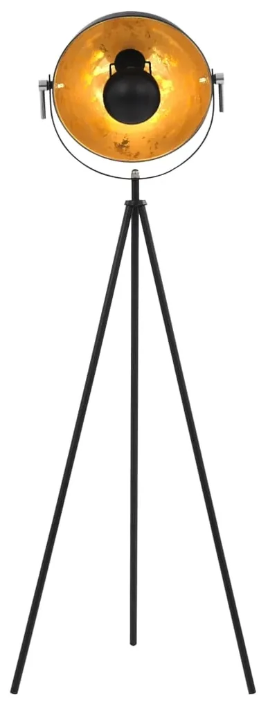 vidaXL Lamp staand E27 31 cm zwart en goud