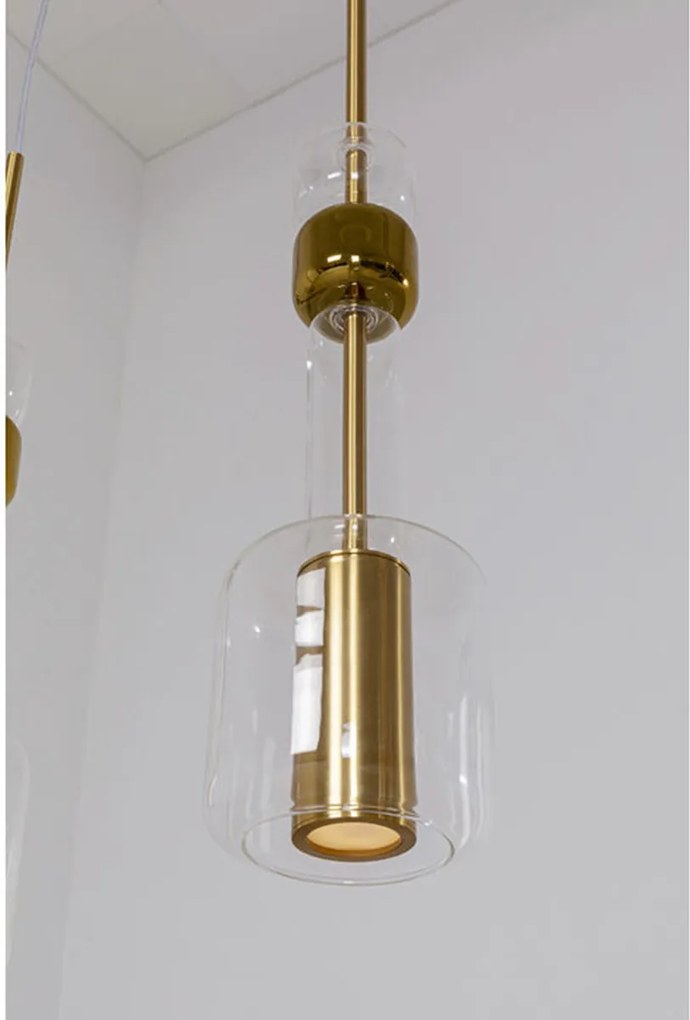 Hanglamp Goud En Glas 73 Cm