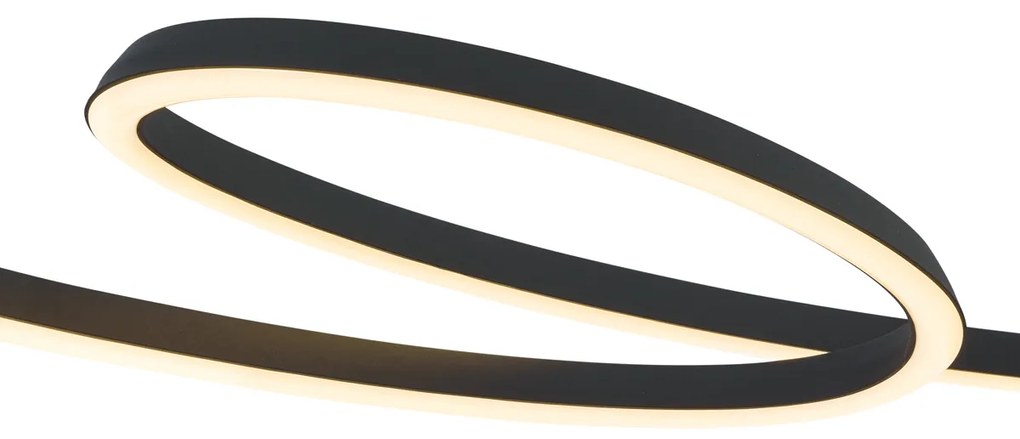 Scandinavische hanglamp zwart 110cm incl. LED 3-staps dimbaar - Circuit