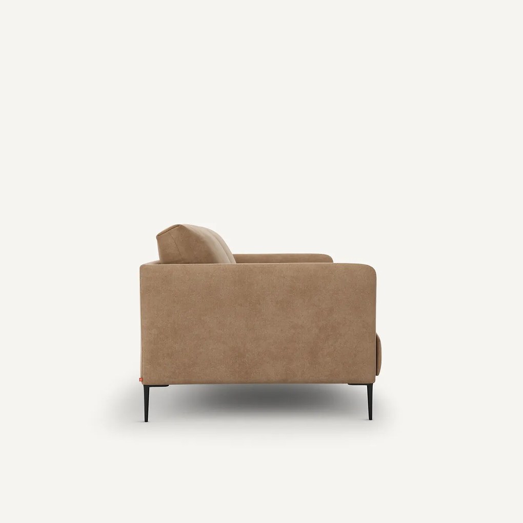 Compacte zitbank in stonewashed fluweel, Oscar, design E. Gallina