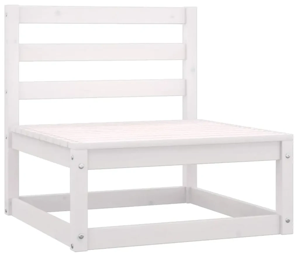 vidaXL 3-delige Loungeset massief grenenhout wit