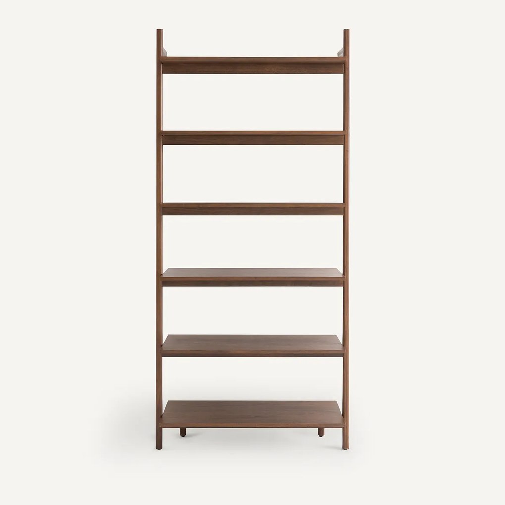 Kast van notenhout en fineer voor dressing, 6 legplanken, Rory