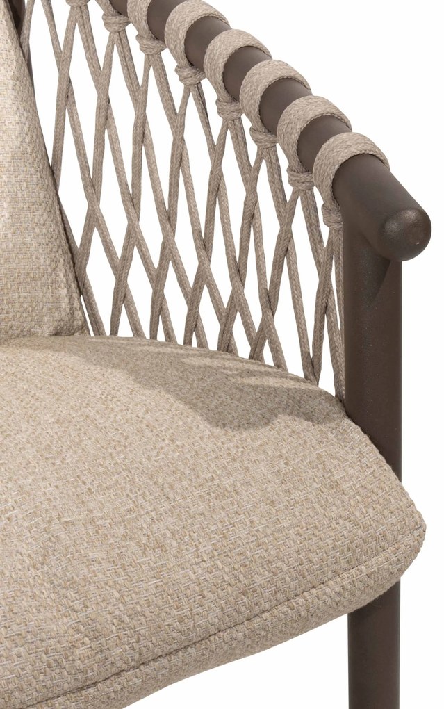 4 Seasons Outdoor Allora tuinset latte met Quatro tafel met Robusto teak blad 220 x 95 cm * Sale *  Tuinset    beige weerbestendig