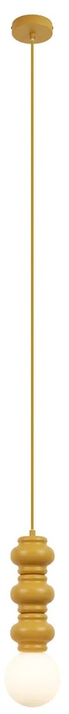 Retro hanglamp okergeel met mat glas - Fedde Retro G9 Binnenverlichting Lamp