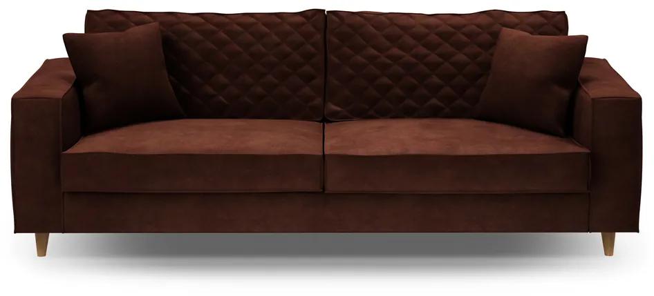 Rivièra Maison - Kendall Sofa 3,5 Seater, velvet, chestnut - Kleur: Chestnut
