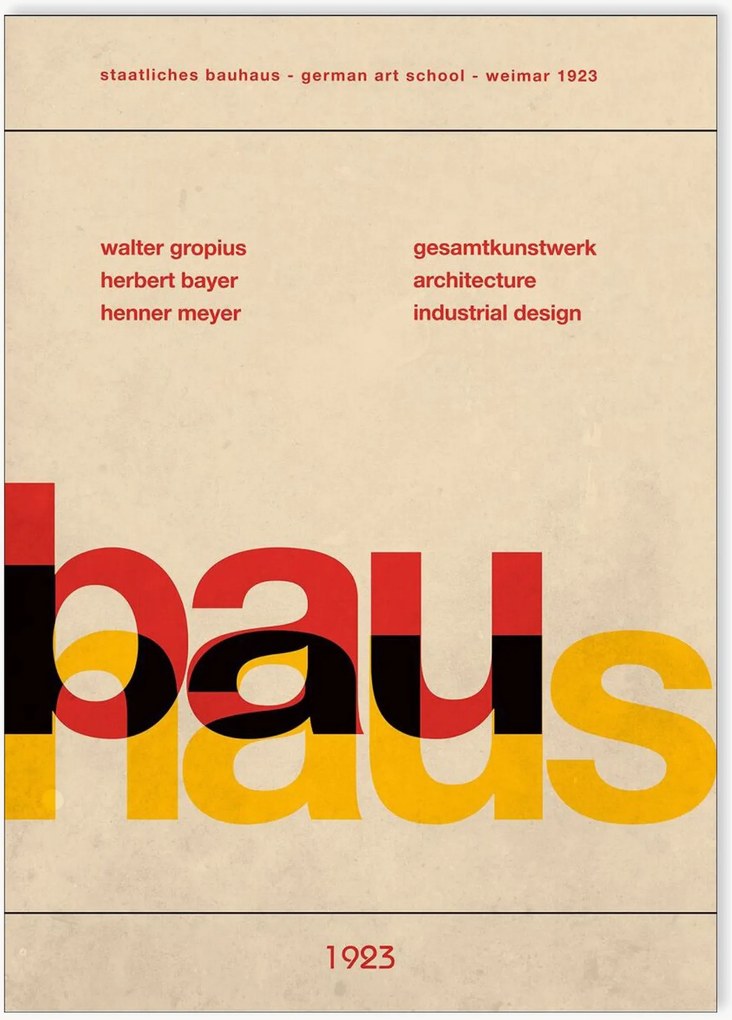 Digitale print Bauhaus Art School