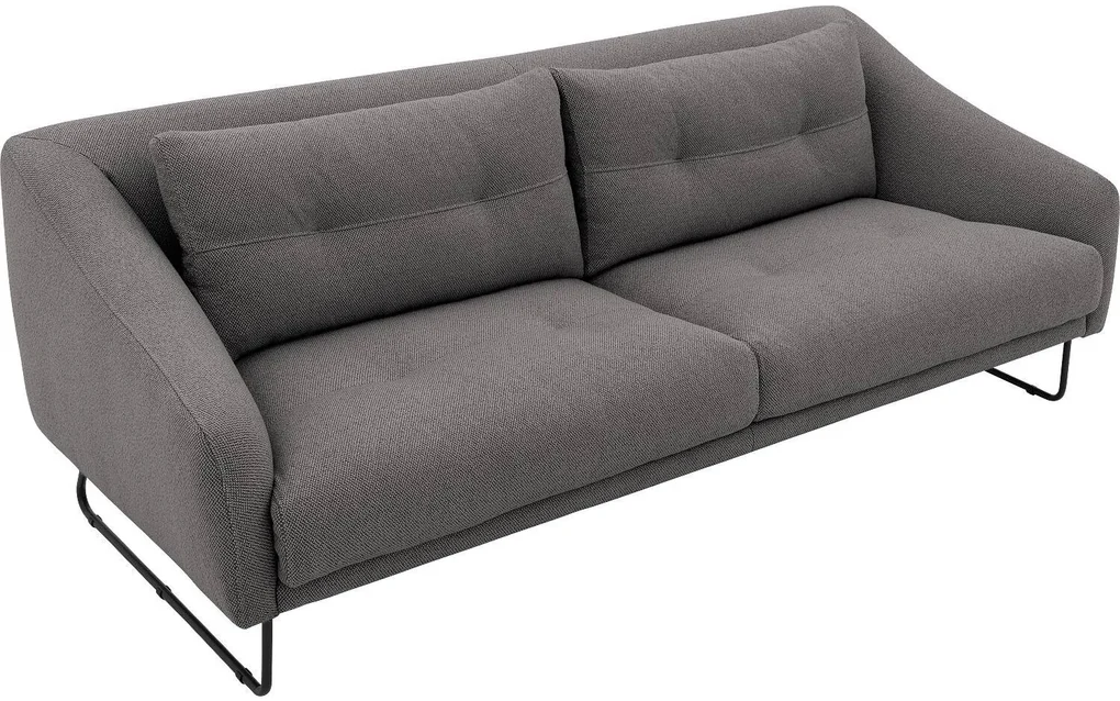 Goossens Excellent Bank Gs-2105 grijs, stof, 3-zits, elegant chic