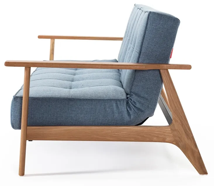 Innovation Living Splitback Frej Natural Design Slaapbank Met Eiken Armleuningen