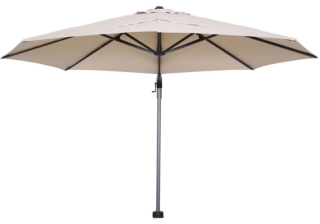 Garden Impressions Hawaii zweefparasol Ø350 cm - frame carbon black - doek ecru