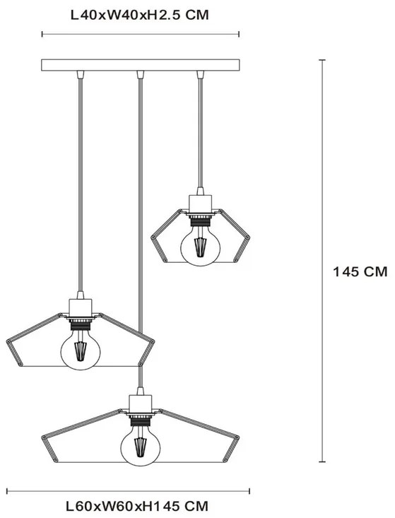 Lucide Yunkai hanglamp 3x E27 rotan