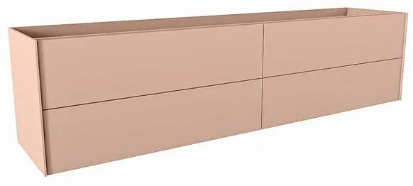 Mondiaz TENCE wastafelonderkast - 200x45x50cm - 4 lades - uitsparing links - push to open - softclose - Rosee M37145Rosee