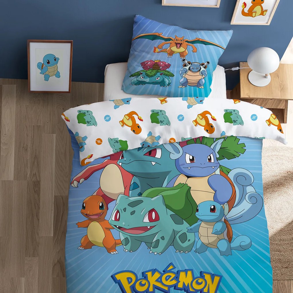 Bedset voor kinderen, katoen, vierkant kussensloop