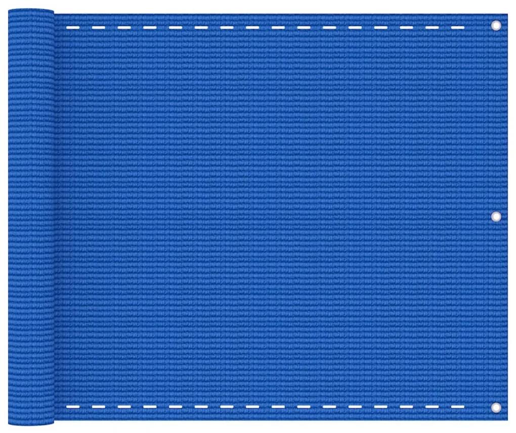 vidaXL Balkonscherm 75x400 cm HDPE blauw