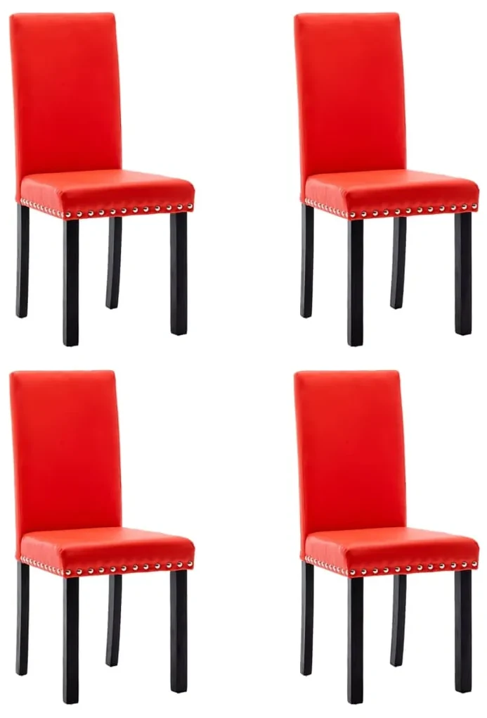 vidaXL Eetkamerstoelen 4 st PVC rood
