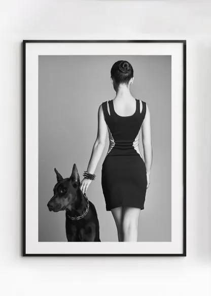 Poster Michelle – Gedrukt papier – Zwart & Wit – 50×70 cm