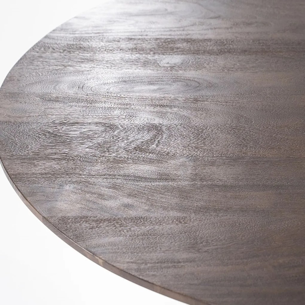 Eleonora Donny Ronde Eettafel Mangohout Bruin - 130 X 130cm.