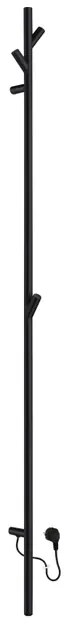 Smedbo Dry Handdoekradiator - 10.7x172x8cm - ophangen - RVS Mat Zwart FB710