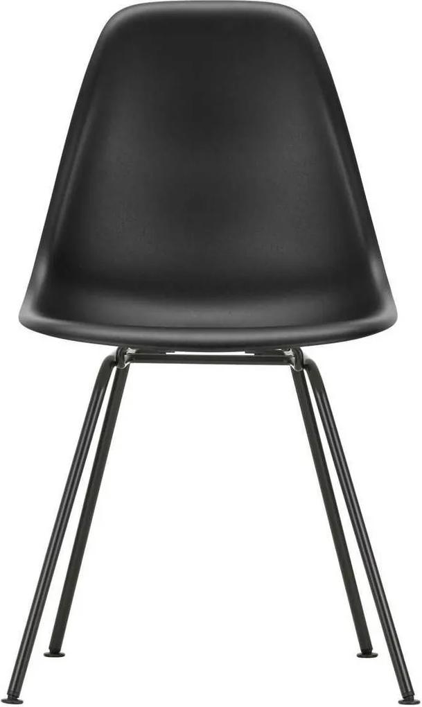 Vitra Eames DSX stoel met zwart gepoedercoat onderstel Diepzwart