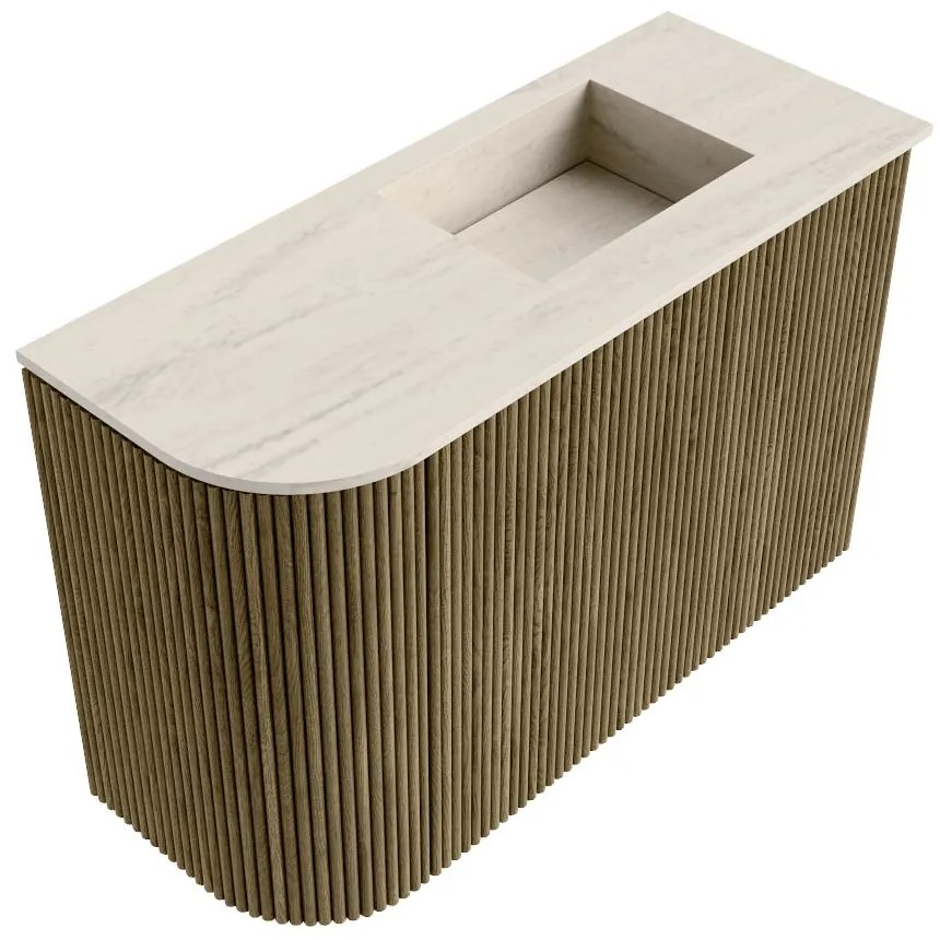 Mondiaz Joya DLux 60cm toiletmeubel ronding links dusk met wastafel faye rechts zonder kraangat meli