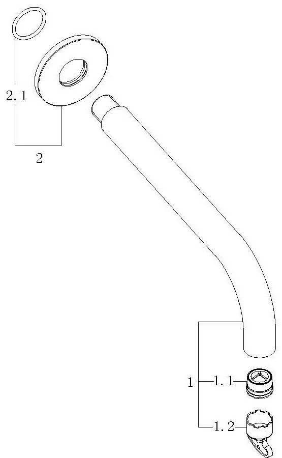 Mueller RVS inbouw uitloop 25cm