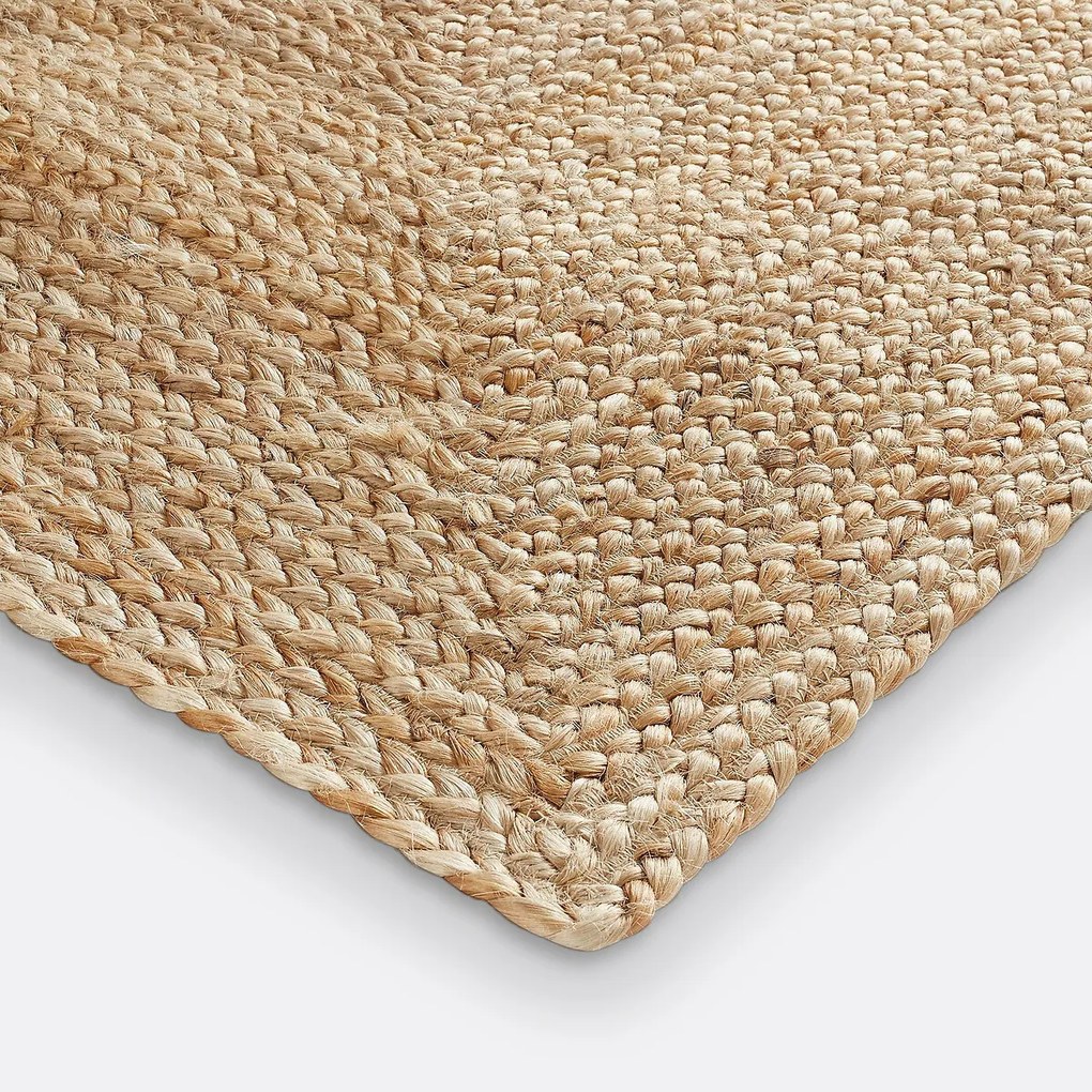 Rechthoekig vloerkleed in jute XXL, Aftas