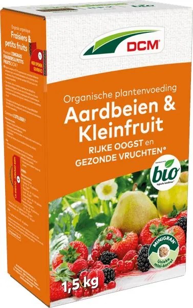DCM meststof voor aardbeien &amp; kleinfruit – 1,5 kg – voor 20 m² – bio