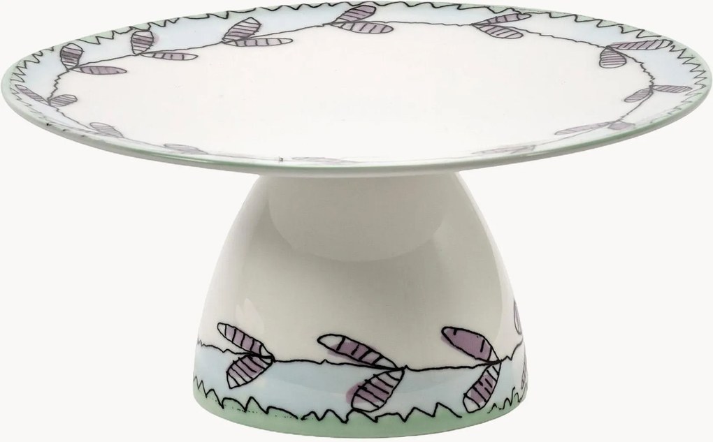 Taartplateau Midnight Flowers van Fine Bone China