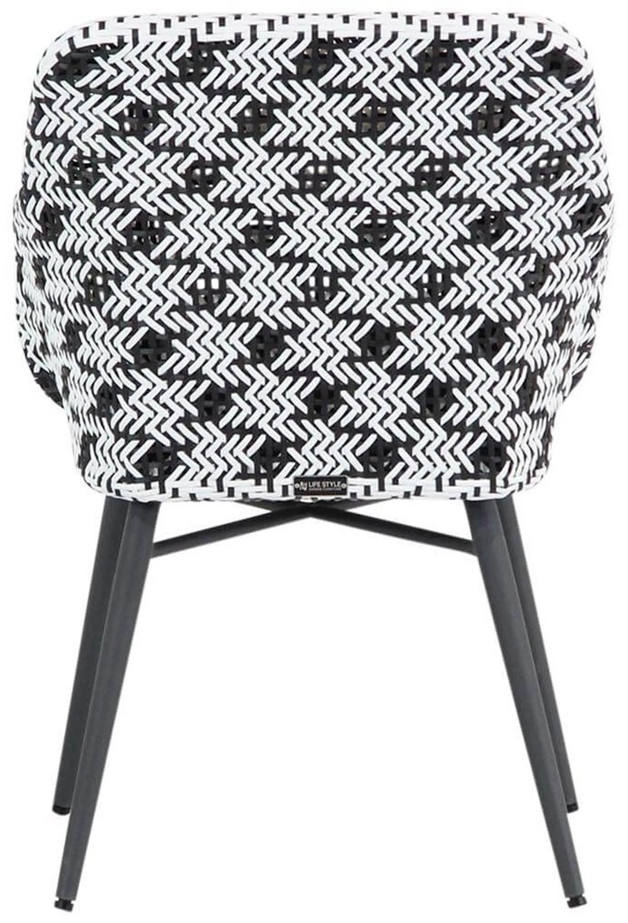 Tuinset 6 personen 260 cm Wicker Zwart Lifestyle Garden Furniture Crossway/Trente