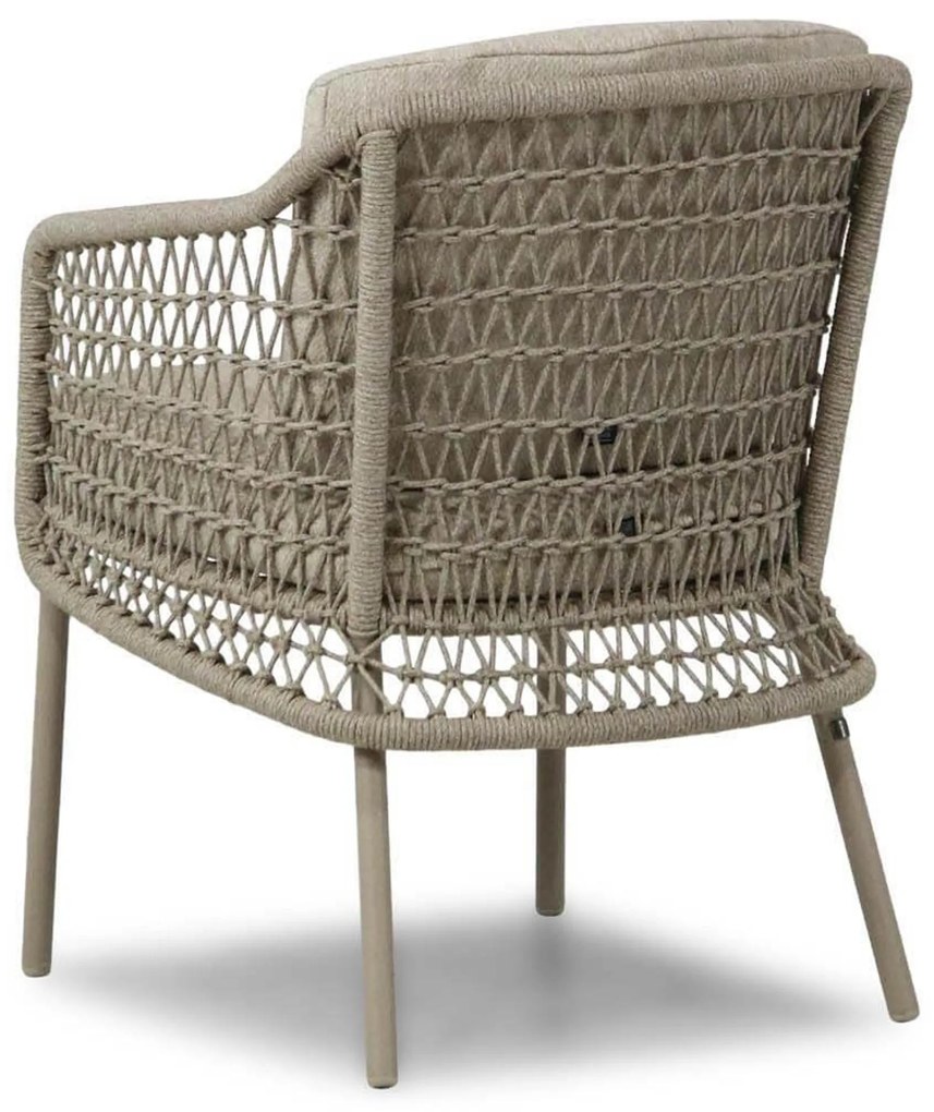 Tuinset Ronde Tuintafel 4 personen Rope Taupe 4 Seasons Outdoor Puccini/Sand