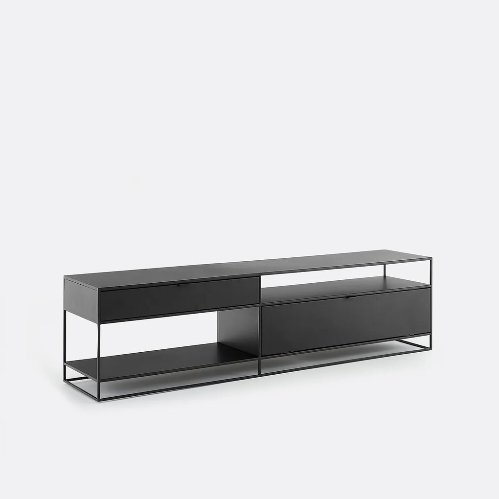 Tv-meubel, staal, breedte 200 cm, MIVA