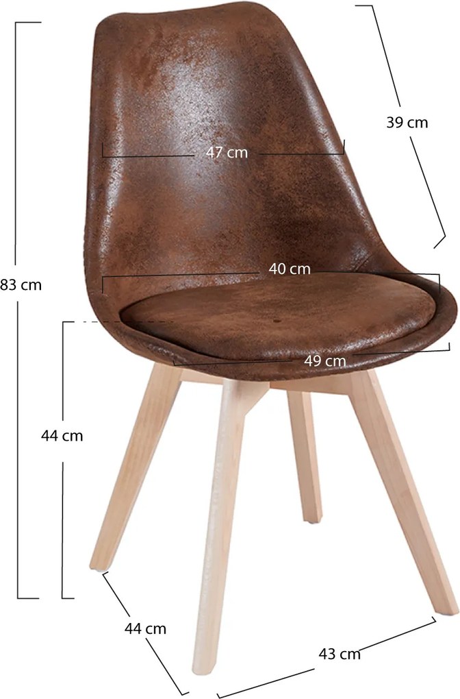 Set 4 Synk Vintage Stoelen