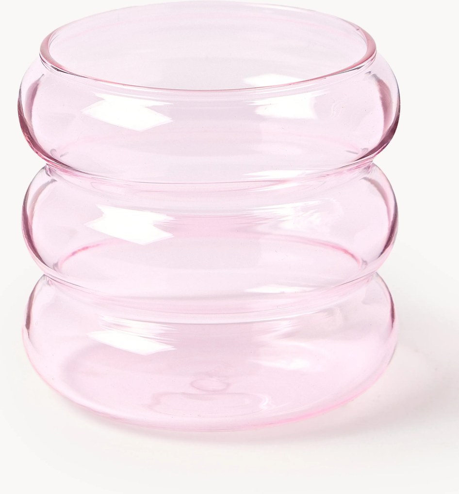 Mondgeblazen borosilicaatglas kleine tumblers Bubbly, 4-delig