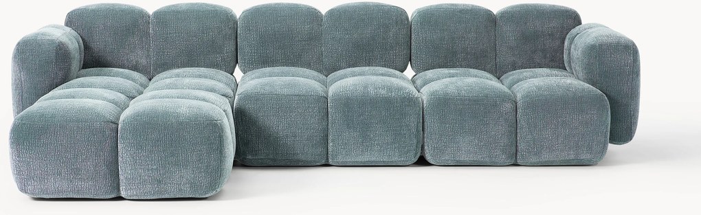 Modulaire bank Tayla (4-zits) met poef (links/rechts)