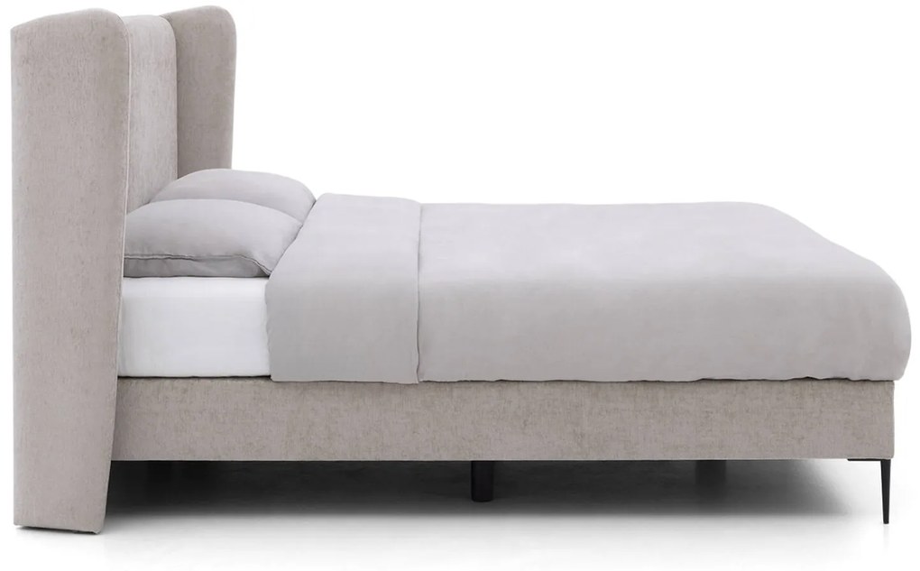 Goossens Boxspring Ease Classic Incl. Matras, Vlak 160 x 200 cm (=2x 80 x 200 cm) met hoofdbord + 2x matras shapes 1