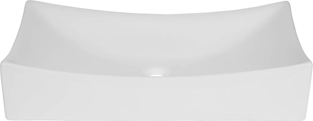 Saqu Impact rechthoekige waskom 65,5x39,5x13,5cm keramiek wit