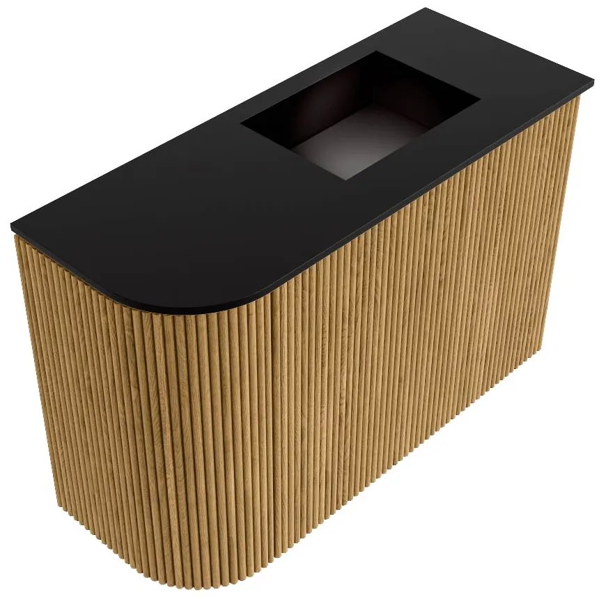 Mondiaz Joya 60cm toiletmeubel ronding links oak met wastafel faye rechts zonder kraangat urban