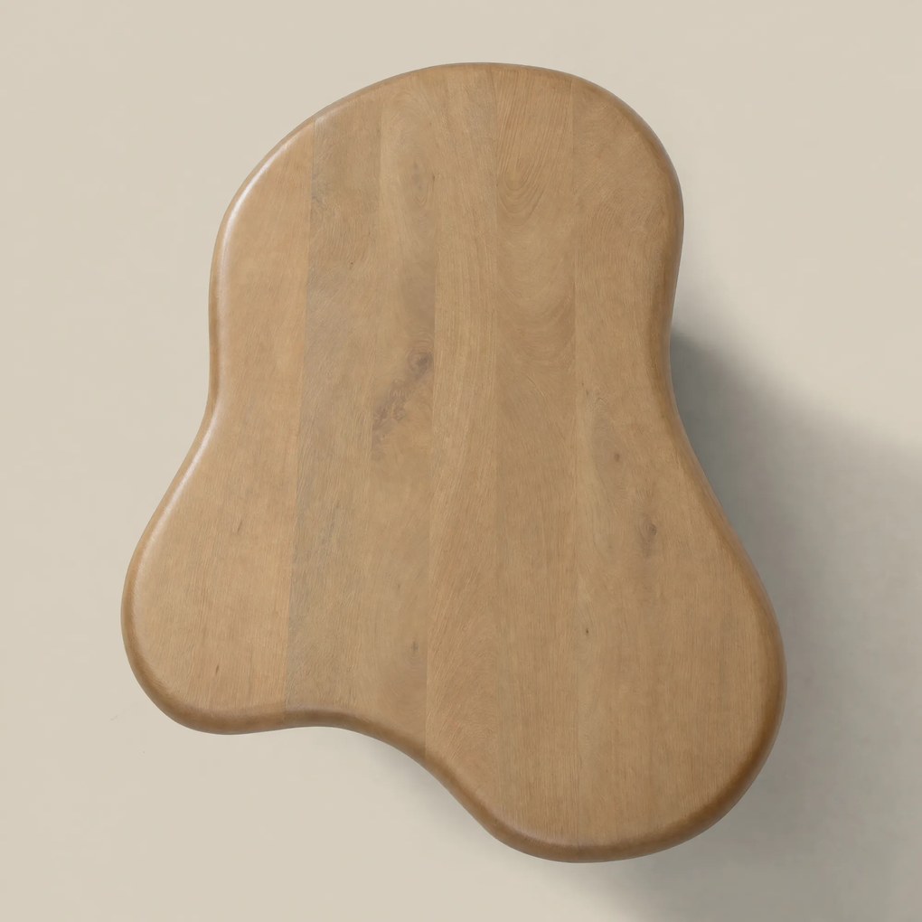Eiken Salontafel Organische Vorm - 116 X 89cm.