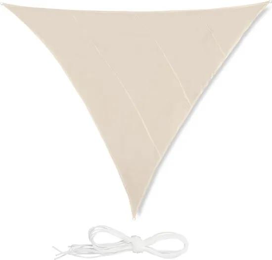 Schaduwdoek driehoek - zonnezeil - zonneluifel waterafstotend uv-bestendig beige 5 x 5 x 5 m
