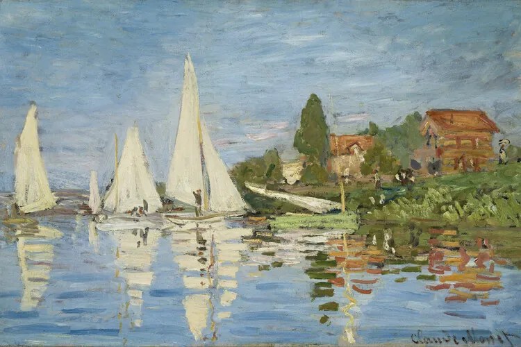 Kunstreproductie Regatta at Argenteuil, c.1872, Claude Monet