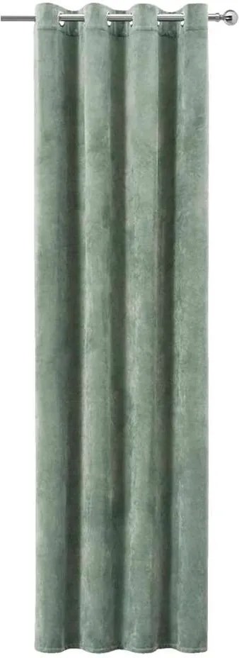 Gordijn Ruby - french velvet groen - 250x140 cm (1 stuk) - Leen Bakker