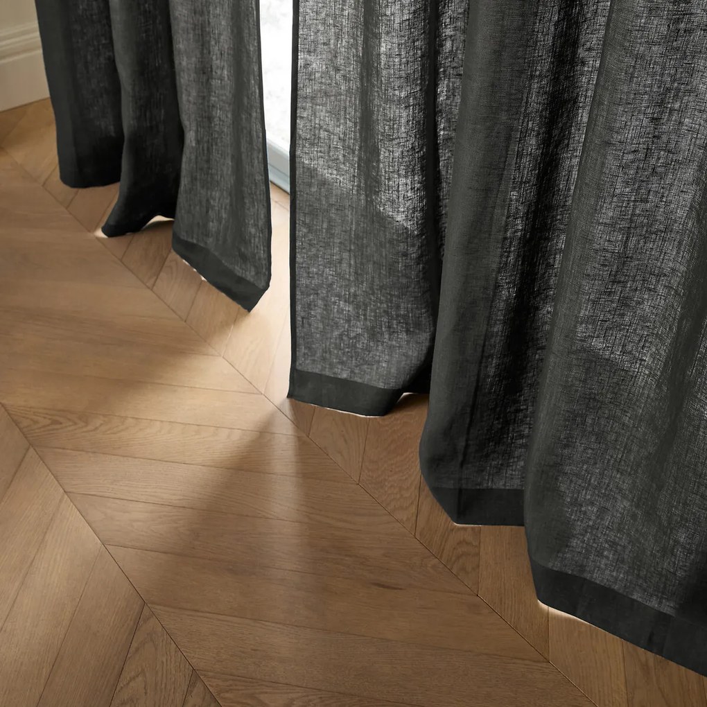 Gordijn van gewassen Linnen met ruflette-afwerking, Private