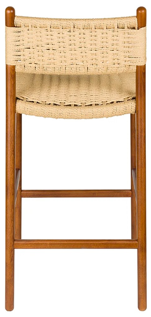 Dutchbone Cecile Houten Frame Barkruk Walnut