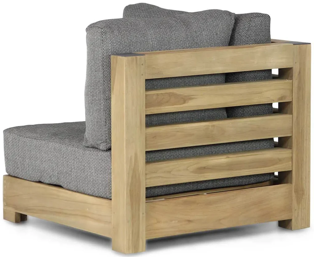 Chaise Loungeset Teak Old teak greywash 2 personen Santika Furniture Santika